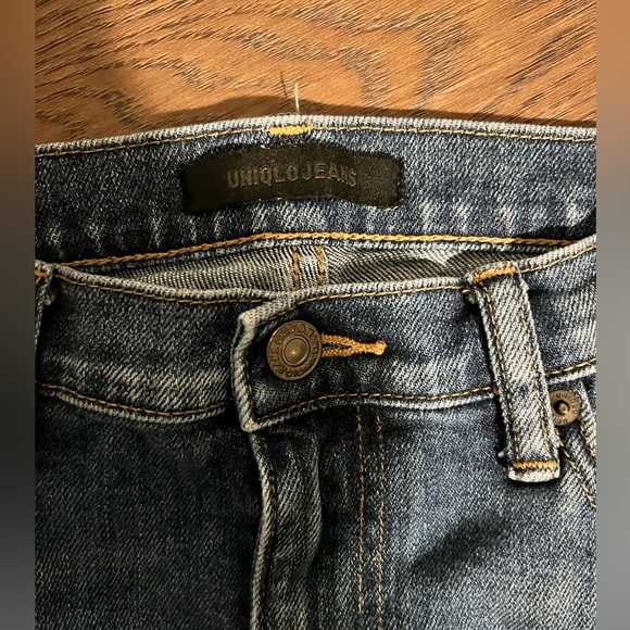 Uniqlo High Rise Straight Denim Jeans Size 30 - Picture 3 of 5